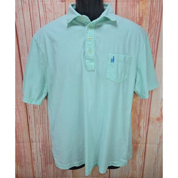 Johnnie-O Hangin Out Mint Green Polo Shirt Large Fits like a medium - Picture 1 of 7